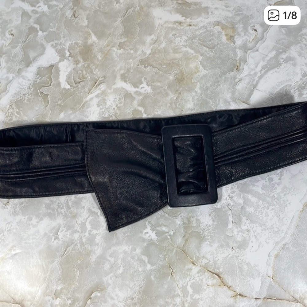 Cynthia Rowley soft leather retro belt